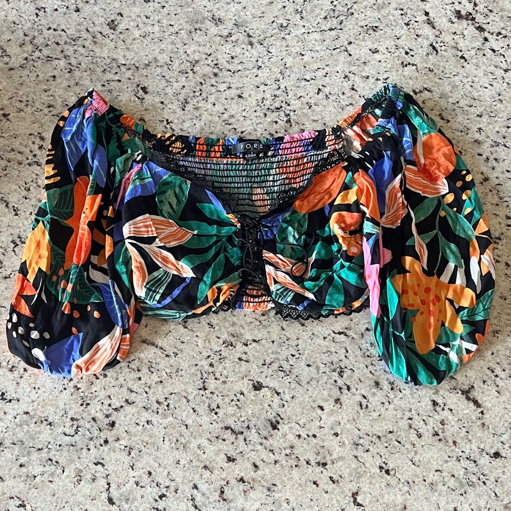 Fore Floral Multicolor Women's Top